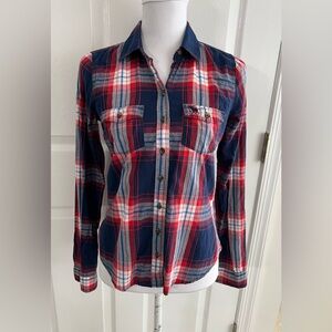 Abercrombie &Fitch  plaid cotton button down  S